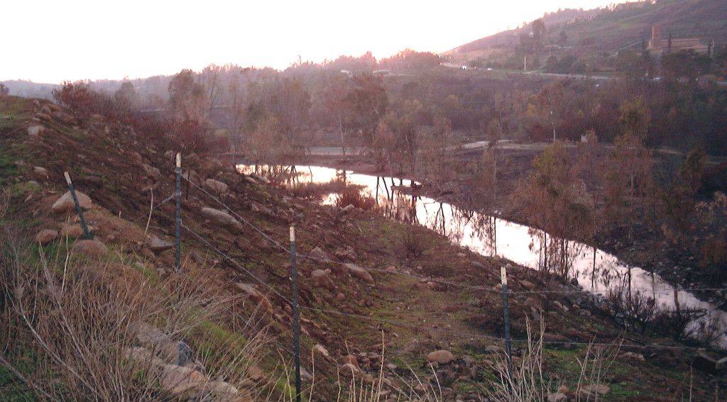 Immediate aftermath down Del Dios Gorge into Crosby Estate and Rancho Santa Fe