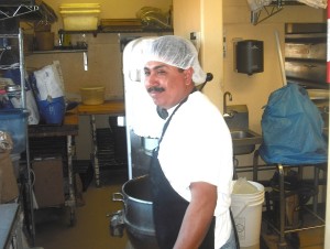 That's the way it is at the Little Barn Bakery bread-making room.