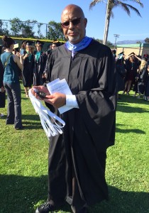 VCHS history teacher Howard Fraser has attended all 15 VCHS Commencements.