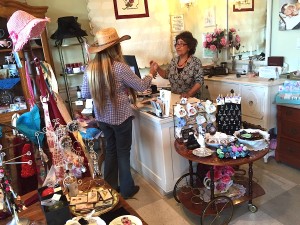 Louisa Magoon greets Shera Sandwell at The Grand Tea Room.