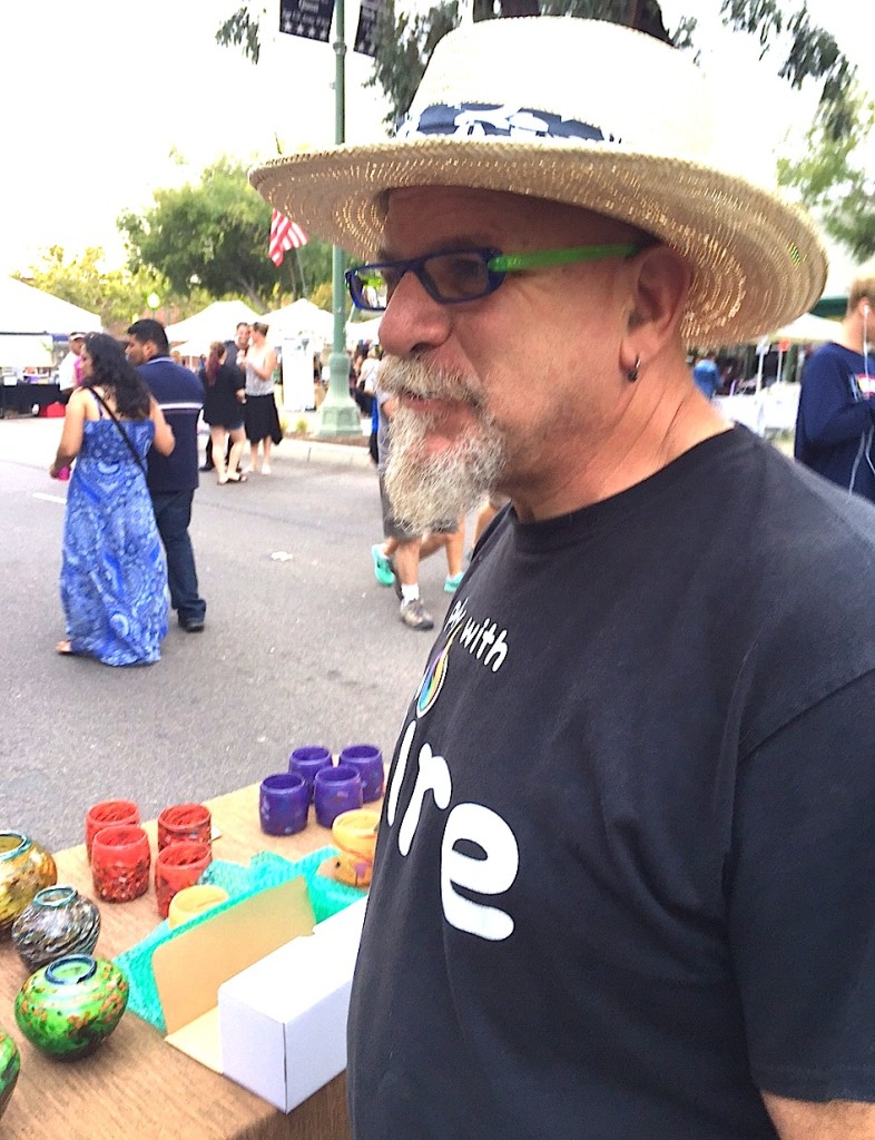 Glassmaker James Stone discusses street fairs and glass blowing.