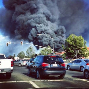 smoke was visible throughout San Marcos and the Highway 78 corridor.