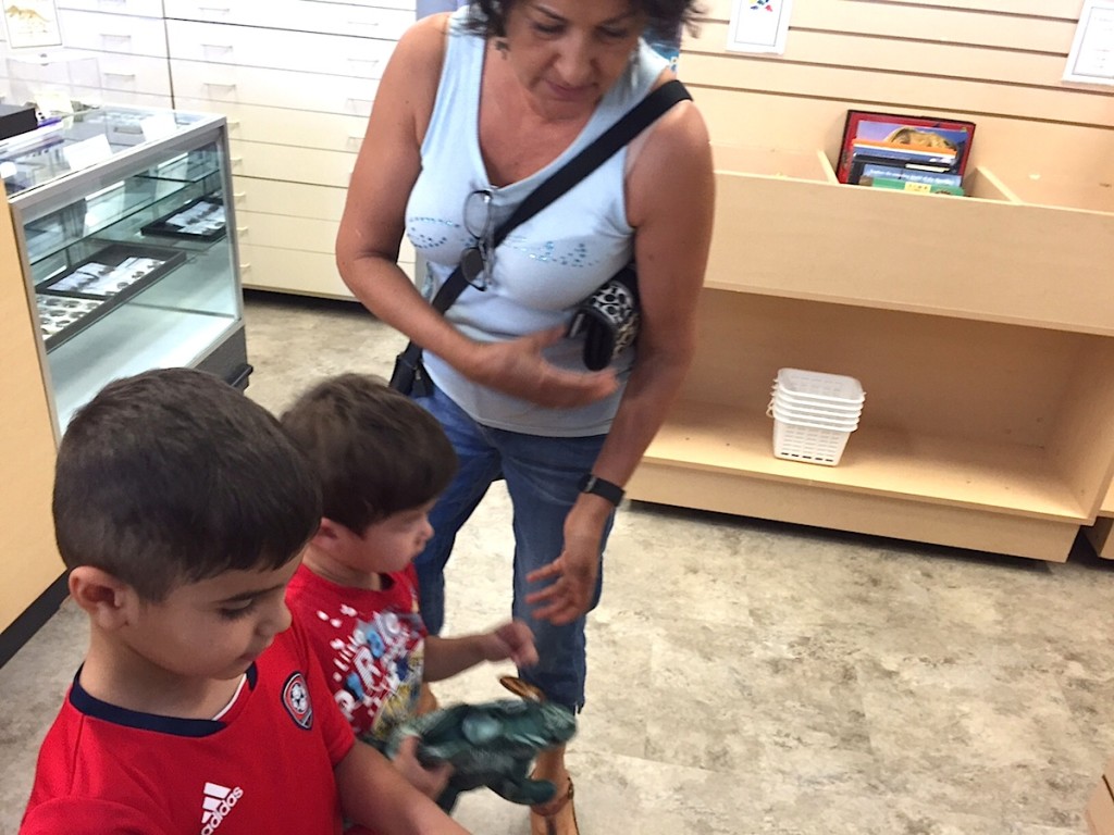 Elizabeth Lewis supervises grandkids Sebastian Lewis, 3, and Robert Lewis, 4.