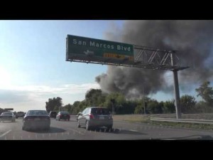 Fire was seen from Highway 78.