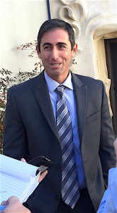 San Diego Deputy District Attorney Leon Schorr outside Vista Court Thursday.