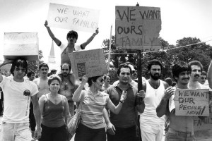 Cuban-American protesters at Fort Chaffee, Ark., in June 1980, 