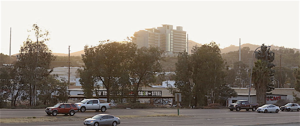 The new Palomar Medical Center on the hill.