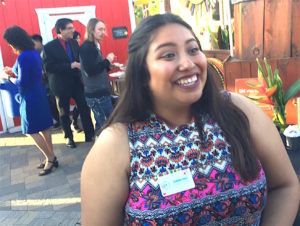 Museum visitor services assistant Claribel Solis enjoyed the gala's "great vibe." (Dean Weissmann) 