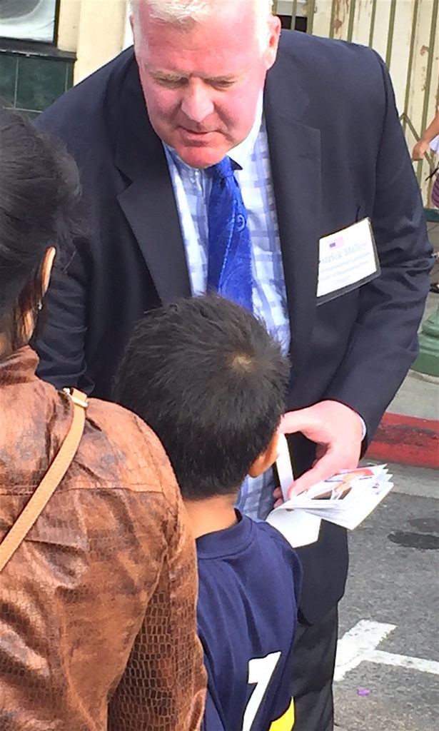 Patrick Malloy, Democrat running for the 50th Congressional District seat hits the street.