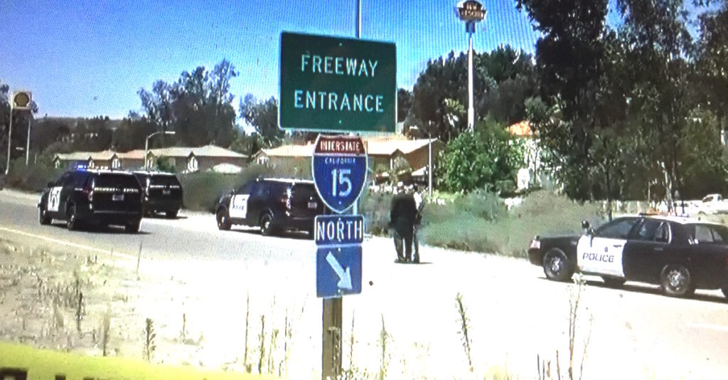 El Norte I-15 on-ramp investigation. (CW6 screen shot)