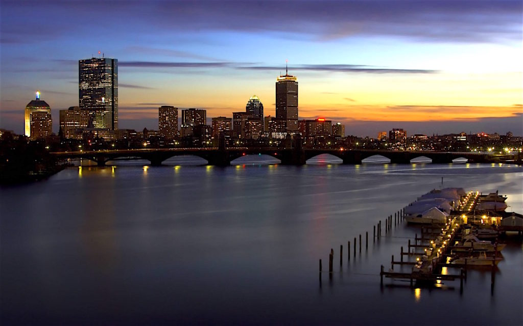 taking the fresh late-night air off the Charles